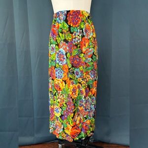 Vintage 60s/70s Psychedelic Midi Skirt